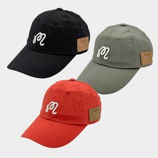 말본 골프 모자 가죽패치 포인트 베이직 볼캡, 1개, 03.오렌지OG