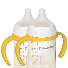 순수아 더블하트 3세대 전용 젖병손잡이 고급형-옐로우 2개, 1세트