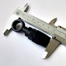 汽車渦輪油泵供油螺絲接頭 AN6 鋁合金魚眼, M14螺栓黑色
