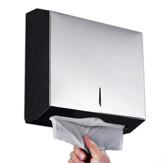 코지티 스텐 핸드타올 케이스 업소용 페이퍼타올 디스펜서 중형, 1개, 무광 실버