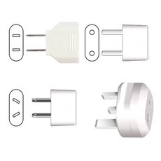 電源變換插頭組 AA426，多國適用旅行轉換插頭，輕巧便攜安全可靠, 1個, 白色