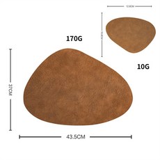 방수 미끄럼방지 테이블매트 접시 컵 가죽 실리콘 캠핑 가정용 주방 내열 매트 카페 바 닦을 수 있는 세척 가능한 장소 실내 및 야외, PU Leather, A placemat coaster