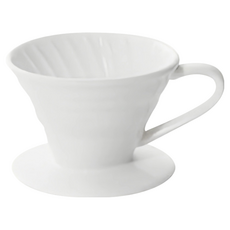 熾咖啡 陶瓷咖啡濾杯 V60 錐形手沖咖啡濾杯 耐熱陶瓷 保溫效果佳, 1個, 白(小), 200ml