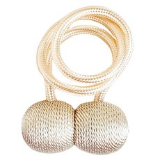 민스리빙 자석 커튼 타이백 볼 3 x 45 cm, 베이지, 2개