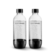 소다스트림 SodaStream 식기 세척기 사용 가능 1L 클래식 DWS 탄산제조기용 병 블랙 (트윈팩) 2개입, 1L Pack of 2, Black, 1L Pack of 2