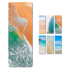 1.5mm 천연고무 요가매트 초박형 휴대용 미끄럼방지 운동매트 필라테스 요가 전용, 1개, 웨이브 하모니