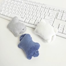 푹신한 마우스손목받침대 2P 책상 쿠션 밴드형, 그레이, 1세트