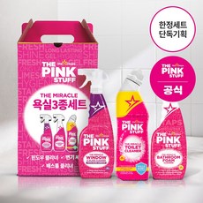 핑크스터프 욕실3종 변기세정제+배스룸폼클리너+윈도우클리너, 1세트