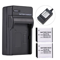 Fujifilm FinePix F770 F800EXR X-F1 X20 벽면 충전기용 NP-50 배터리, 04 2 Battery 1 Charger