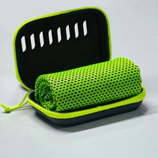 EVA 케이스가 포함된 캠핑 냉각 타월 스포츠 체육관 하이킹 및 요가용 소형 휴대용 여행용 아이스 타월 빠른 건조, 30x80cm, 5)Green