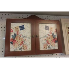 造型雙門木框居家裝飾鑰匙盒, 1個