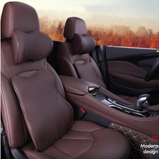 키밍 차량용 인체공학 목쿠션 목베개 인테리어, 블랙-레드, 1개