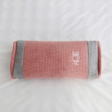 아르떼베딩 부엉이 풍수 자수 경추 목 메밀베개, 1개, 부엉이 사각 메밀베개(핑크)