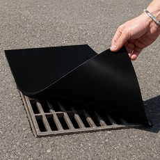 하수구덮개 두께 4.8mm 하수구고무판 미끄럼방지 벌레차단 맨홀덮개 바닥고무판 바닥매트, 1개