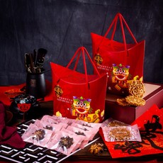 義和小舖 祥獅獻瑞禮盒 手工餅乾-法式杏仁、伯爵紅茶、原味, 1個, 祥獅獻瑞禮盒,無指定出貨日期1-3天內寄出