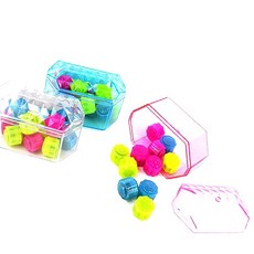 플라스틱 공기놀이 세트 투명 케이스 소품 게임