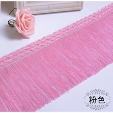 窗簾花邊 流蘇邊穗 歐式桌邊裝飾輔料 亮金色 12米, 粉色