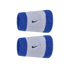 나이키 스우시 더블와이드 손목밴드, 블루그레이혼합, 2개