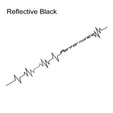 반사 성능 하트 비트 라인 스티커 자동차 앞 유리 범퍼 후드 장식 데칼 차량 비닐, Black
