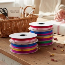 리본공간 전통 색동 리본 9M | 추석 설날 명절 선물포장 답례품, 4. 꽃문양, 25mm