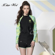 小薇的店 MIT聖手品牌 防曬長袖外套 時尚三件式泳裝 (M-2L) 台灣製造, L