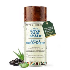 Kreyol Essence SOS 스팟 트리트먼트 헤어 세럼 성장 복합체 아이티 블랙 캐스터 오일 및 Redensyl 포함 - 풍성해 보이는 모발 수분 및 광택 - 30.