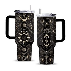 Uibunoo Pickleball Gifts 1.2L(40온스) Tears of My Oppnents 레이저 각인 텀블러 손잡이 및 빨대 포함 남성용 스포츠 선물 애호가를 위한, 블랙