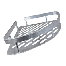 浴室置物架 浴室收納 廁所置物架 太空鋁牆上收納架 免打孔多層沐浴乳架, 【銀色三角-壁貼加厚款】, 1個