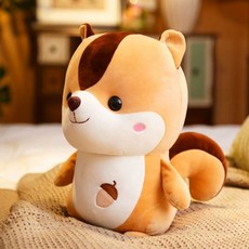 푹신한 다람쥐 봉제인형 동물 인형, 1개, A. 노란 다람쥐