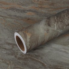 VEELIKE Ash Brown Breccia 대리석 접촉지 조리대용 벗겨서 붙이는 방수 두꺼운 조리대 접촉 용지 81.3 x 275.9cm(32 x 118인치) 대리석 벽지