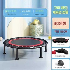 스템폴린 미니 트램벌린 점핑 다이어트 40인치 접이식, 전문가용 40인치(탄성 스트랩 버전)