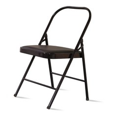 요가 의자 접이식 필라테스 스트레칭 체어 홈트 티칭 도구 보조 다용도 교정용 기구 초보 훈련 상품, 화이트/오렌지 1.2