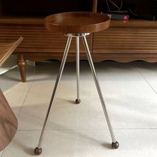 사이드 테이블 디자이너 스테인리스 옆 테이블 스틸 테이블 침대 테이블 사이드 커피 테이블, F. 갈색 33x65