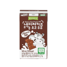 네이쳐키즈 유기농 초코 우유, 24팩, 140ml