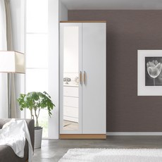 솜씨방가구 라온 키높이 장롱 이단봉장, 오크화이트