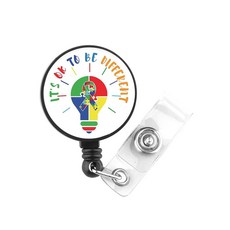 PLITI 자폐증 인식 선물 아스퍼거 증후군 선물 It's Ok to Be Different 자폐증 리본 배지 릴 간호사 의사를 위한 (Be Different Badge), PLITI 자폐증 인식 선물 아스퍼거 증후군 선물 It