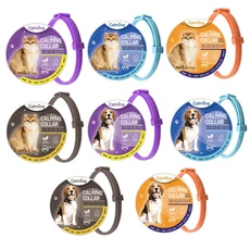 Calming 寵物鎮定項圈，適用於貓狗，幫助放鬆心情，舒適材質，多種顏色可選, 貓款-橘色, 1個