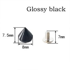 가죽 공예 휴대폰 케이스 장식 액세서리 의류 리벳 8mm x 7 5mm 콘 컬러 스터드 18 가지 색상 제공 5 세트, 8x7 5mm 5Set, rple