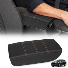 AMSPRAC 센터 콘솔 팔걸이 커버 혼다 CRV LX EX 스포츠 하이브리드 EXL 투어링 액세서리 2023 2024 2025 2026과 호환 가죽 소프트 프로텍터 오렌지 스