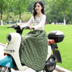 무릎담요 오토바이 워머 방한보호대 바람막이 보온, 1개, 그린 플리스 안감
