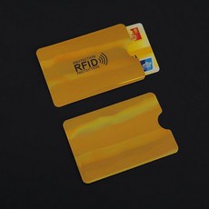 컬러 rfid차단슬리브 방지 NFC 보호 여행 도용 신용카드 신분증 스캔 케이스 커버, 1개, RFID 화려한 금 카드 케이스