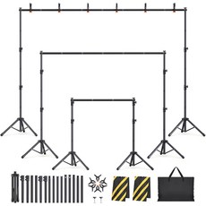 배경 스탠드 키트 - 파티 및 스튜디오 사진을 위한 6폭 10x7.5피트 조절 가능한, 10x8.5ft