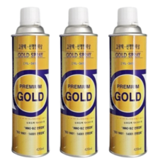 오공 락카 스프레이 단색, 6개, 420ml, 금색(골드)