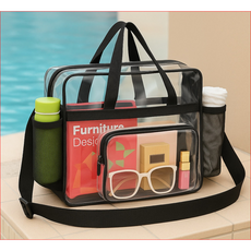 PVC 비치 크로스백 데일리 캐주얼 방수 토드백 다용도 숄더백