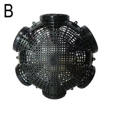 검은색 어망 케이지 피쉬넷 핀리스 장어 도미 트랩 낚시 냄비 내구성 플라스틱 용기 진흙, 1개