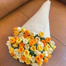 수제 장미 꽃다발 담요 만들기 뜨개질 DIY 키트 무릎담요 홈 데코 창의력 선물
