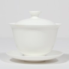 조주 공부차 골자백자 개완 3인용 다구 120ml 청아한 음색의 백자 전통 개완, 1개, 단일 1개, 단일
