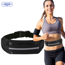 간편 러닝벨트 운동벨트 수납 아삭스퀘어, 블랙, 1개