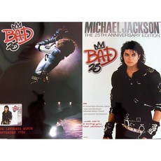 (양면브로마이드1종+지관통) MICHAEL JACKSON (마이클 잭슨) - Bad 양면 포스터, 혼합색상
