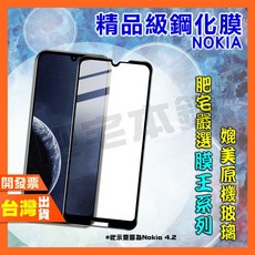 FatHouse 肥宅本舖 NOKIA 4.2 鋼化膜 保護貼, 1個, 滿版黑框,NOKIA 4.2